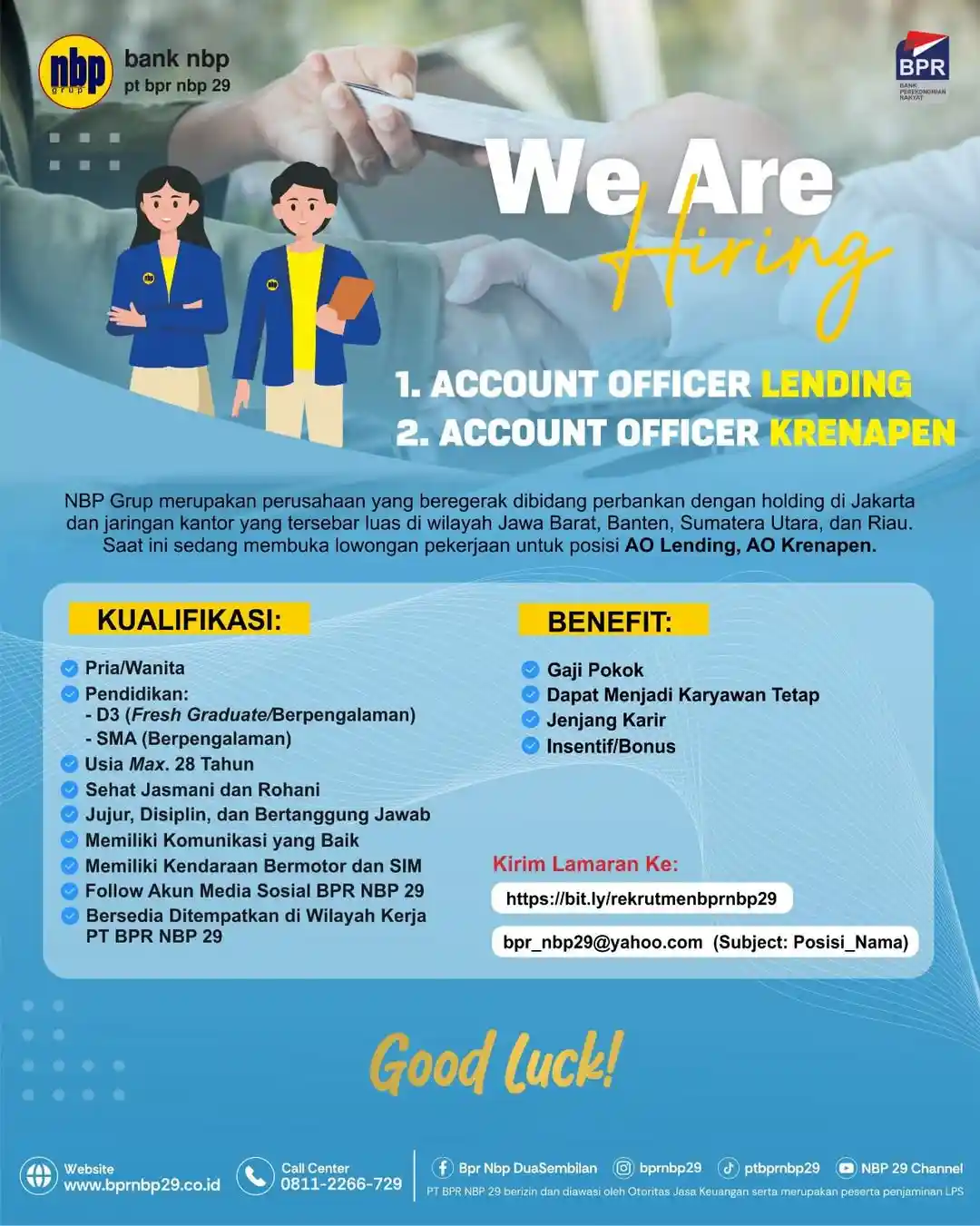 Lowongan Kerja BPR NBP 29 Subang